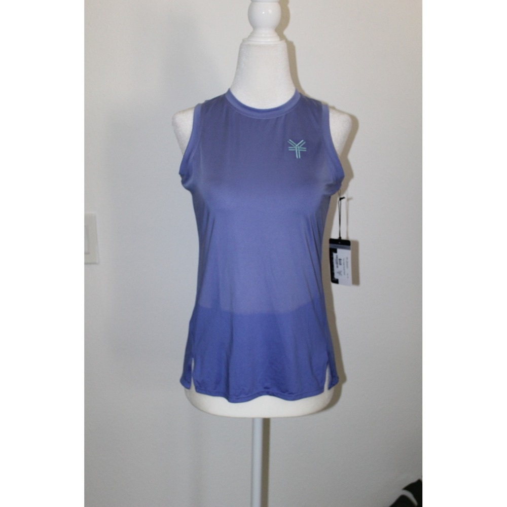 Tail Activewear Womens High Neck Golf Tank Top Periwinkle Blue UPF 50 TB3152 XS